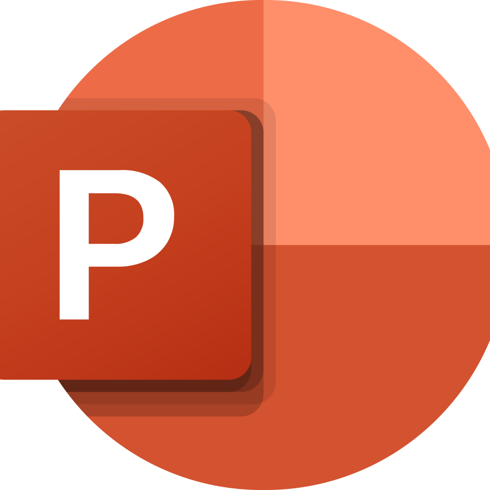 Das Logo des Programms Microsoft Powerpoint